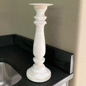 White Wooden Candle Stick